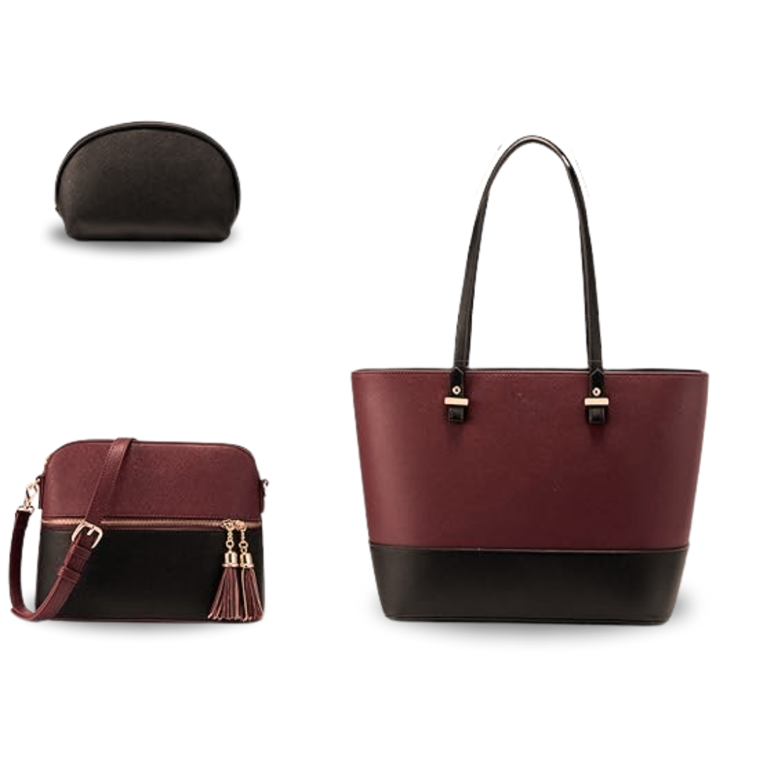 BELLA - MAROON & BLACK